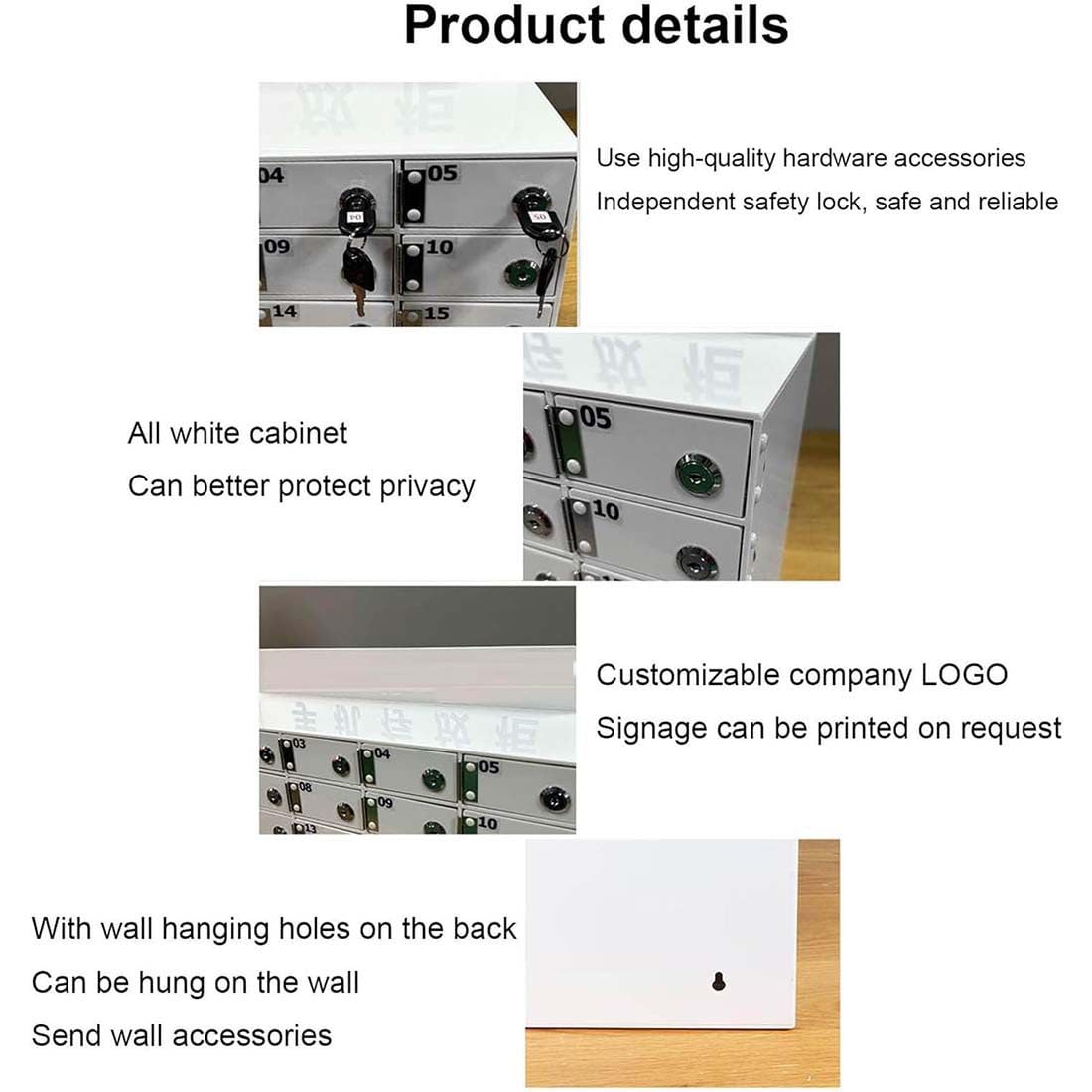 Casillero para teléfono móvil Caja de Almacenamiento para teléfono móvil Soporte acrílico para teléfono móvil Caja de Almacenamiento de Escritorio casillero para teléfono móvil montado e
