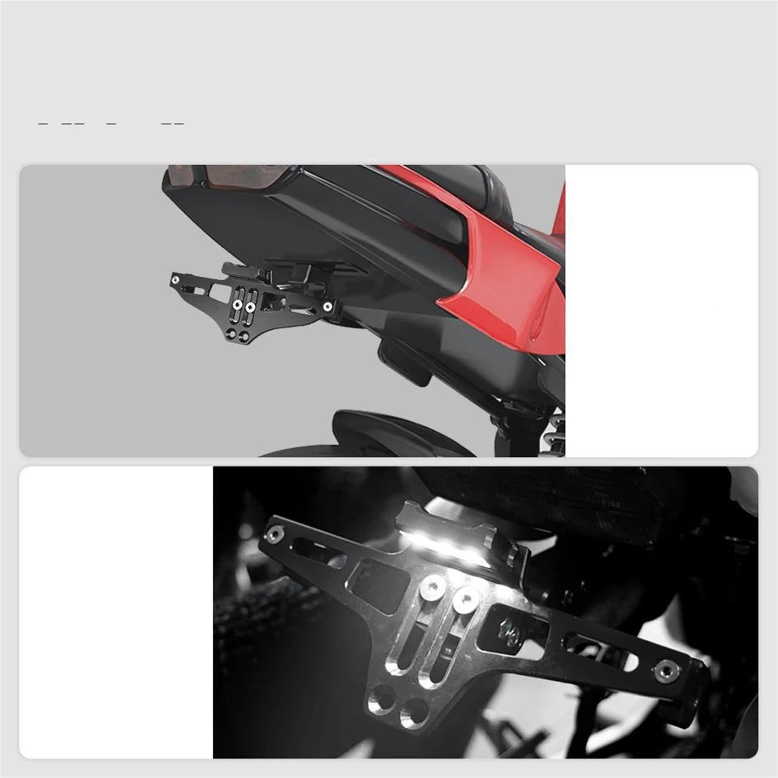 Portatarga per Keeway RKF 125 RKF125 2018-2023 2022 2021 2020 2019 Accessori Moto Supporto per Targa Posteriore(Black)