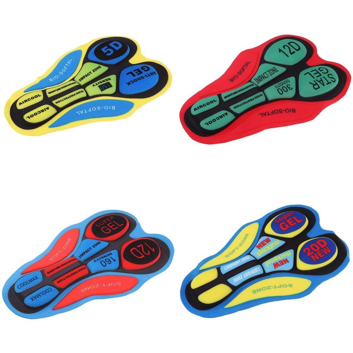 CALANDIS 4pc Soft Gel Shockproof Cycling Shorts Pad Pants Cushion Bike Accessories | Shorts-picture-47