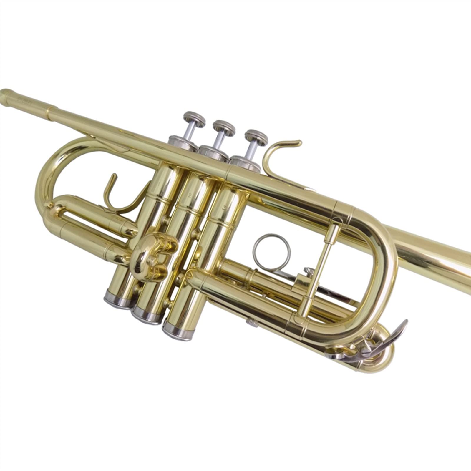 początkujących trąbka C Płaskie Instrumenty Trąbkowe Z Futerałem Ustnik Żółty Mosiądz Materiał Lakier Srebrny Nicel Plated Trąbka