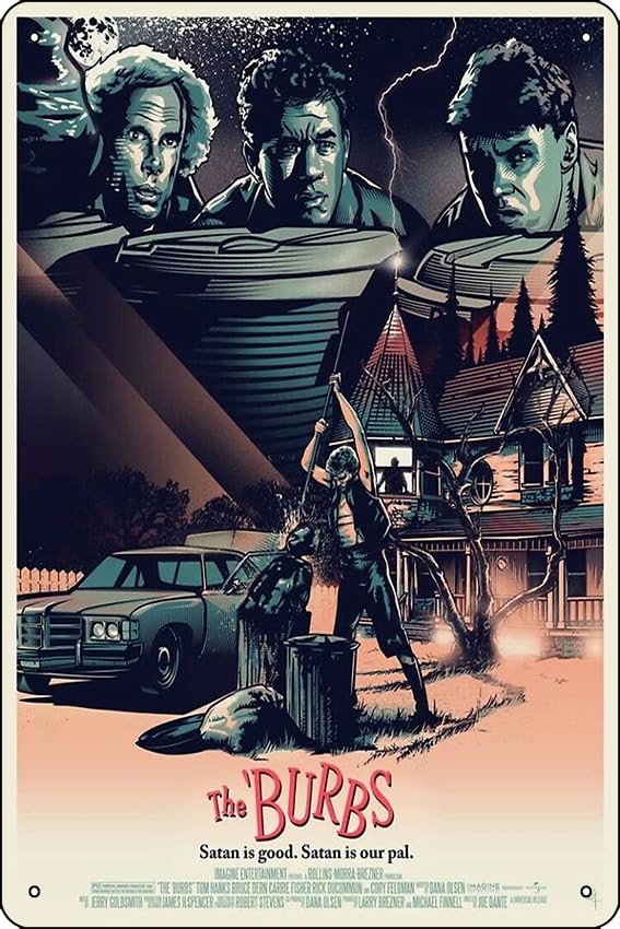 Targa Metallica Vintage Del Film The Burbs - Poster In Lamiera 30x20 Cm Per Decorazione Parete - Ideale Per Bar, Ufficio O Casa