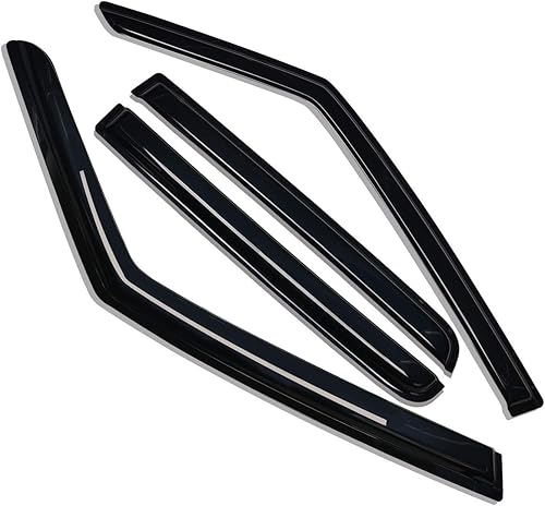 Miniatura 3 de Lightronic Extra Durable Outside-Mount Auto Vent Window Visor, Fits 2007-2017 Jeep Patriot, UV Protection Rain Guard, Original Wind Deflector