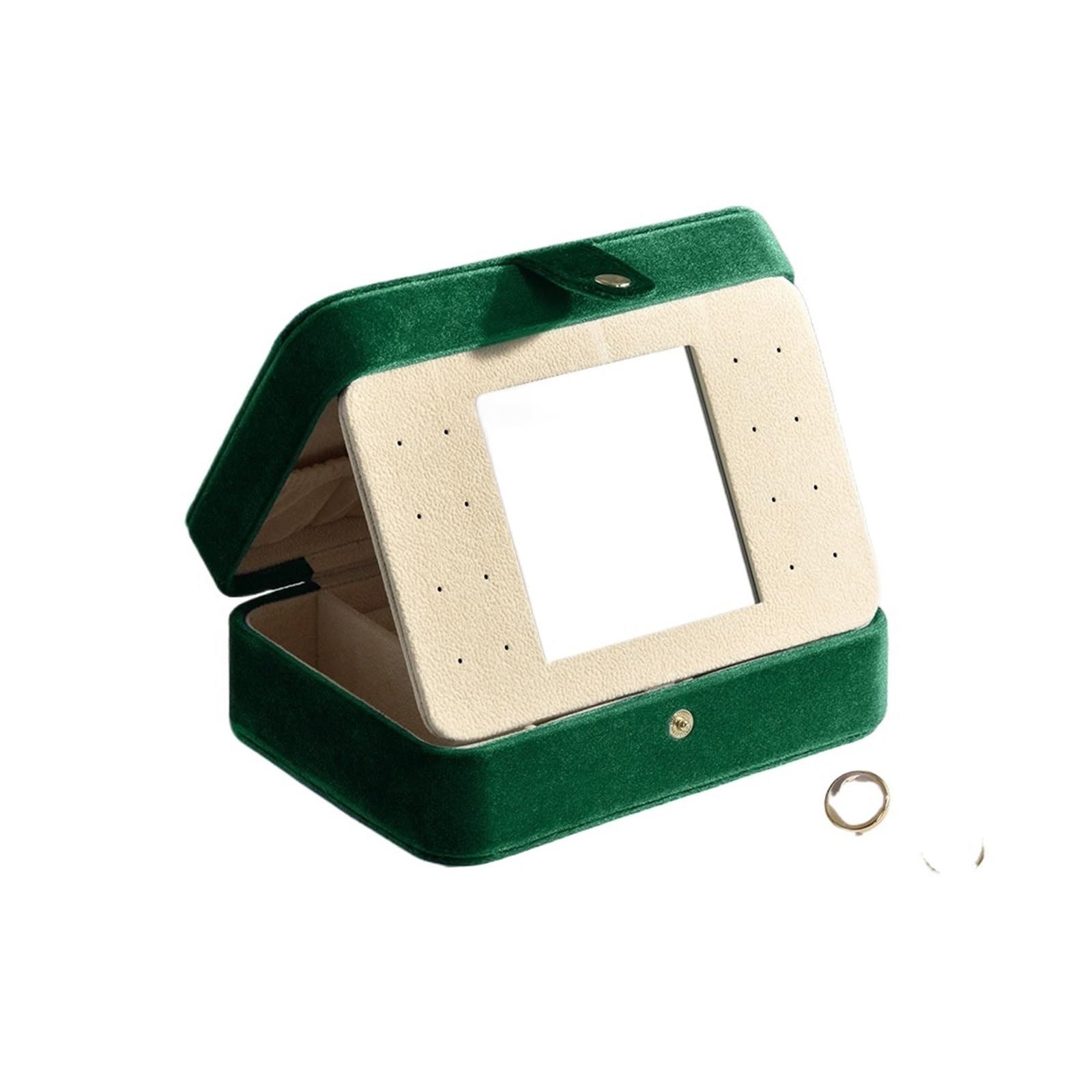 ESTDKMNOS Portable Jewellery Case， Jewelry Box Velvet Portable Ring Necklace Watch Storage Multicolor M(G116)