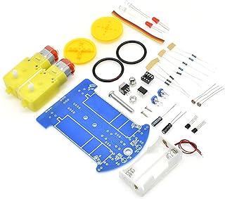 GRASAKY Model Geared DIY Electronic TT DC Motor Kit, D2-1 DIY Kit, Electronic Smart Tracking Line Smart Car Kit, Intelligent Patrol Automobile Parts Rotating Torque