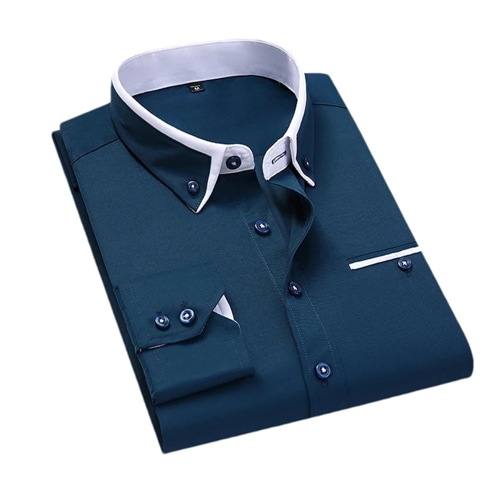 Amazon.com: Stylish Casual Shirt Double Collar Striped Mens Amazon.com: Stylish Casual Shirt Double Collar Striped Mens