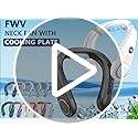 Face Fan Neck Cooler -Around the Neck Air Conditioner Hanging Neck Fan,Cordless Bladeless Headphone Battery Cooling Neck Cooler Device,Birthday Gifts for Home,Office,Outside,Travel,Sports Blue