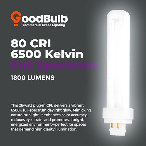 Miniatura 244 de GoodBulb - Focos CFL PL, paquete de 10 unidades 3500K