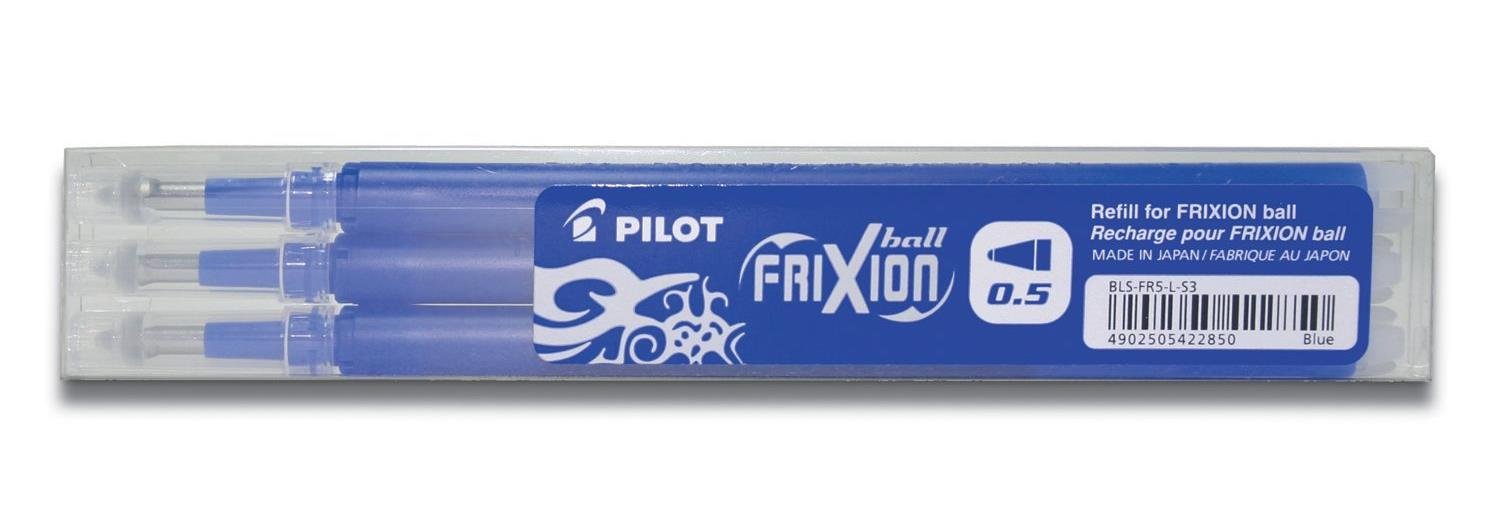 Pilot 12 Tischsets de 3 RECHARGES Frixion Ball Clicker (bls-fr5) blau