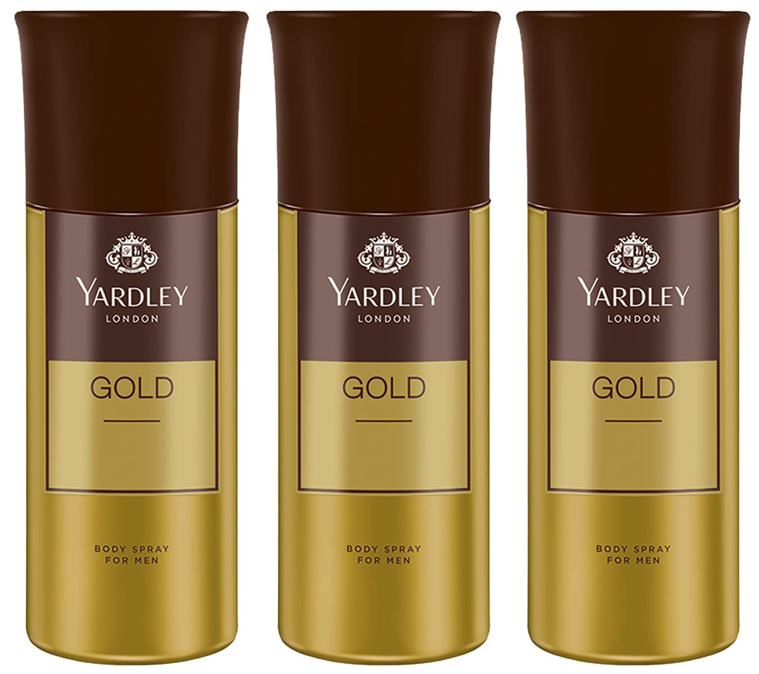 Yardley London Gold Deodorant Body Spray For Men, Fresh, 150ml (Pack of 3)-image-24