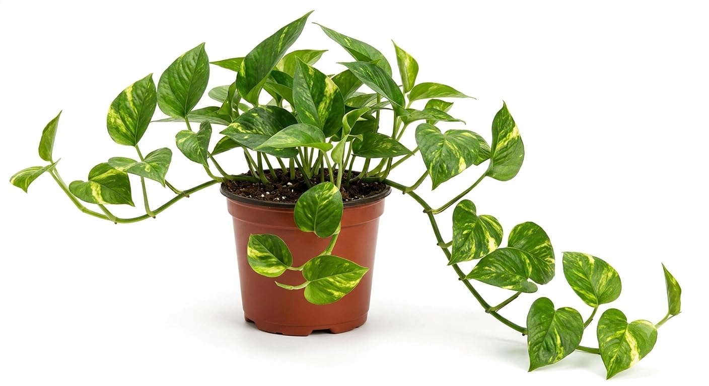 Live Devil's Ivy Indoor Houseplant (Epipremnum Aureum/Golden Pothos) | Easy Care Trailing Evergreen Plant in Nursery Pot | Ideal for Hanging Baskets, Shelves & Low Light Rooms