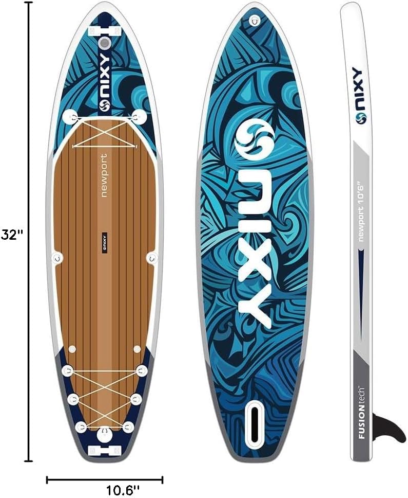 NIXY G5 Newport 10’6” x 32" Inflatable Paddle Board | High-Performance, Durable, and Lightweight SUP for All Skill Levels | Welded Seams | 300 lbs. Capacity