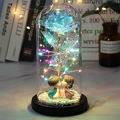Amazon フラワーギフトlechin 24kゴールドローズ バラ 枯れない花 金メッキローズ 造花 Ledライト付き電池式 薔薇 花束 プレゼントバラ バレンタインデー 母の日 お祝い 誕生日 結婚記念日 クリスマス 新年 お祝いに適用 子供 彼女への贈り物 接吻 カラーledライト