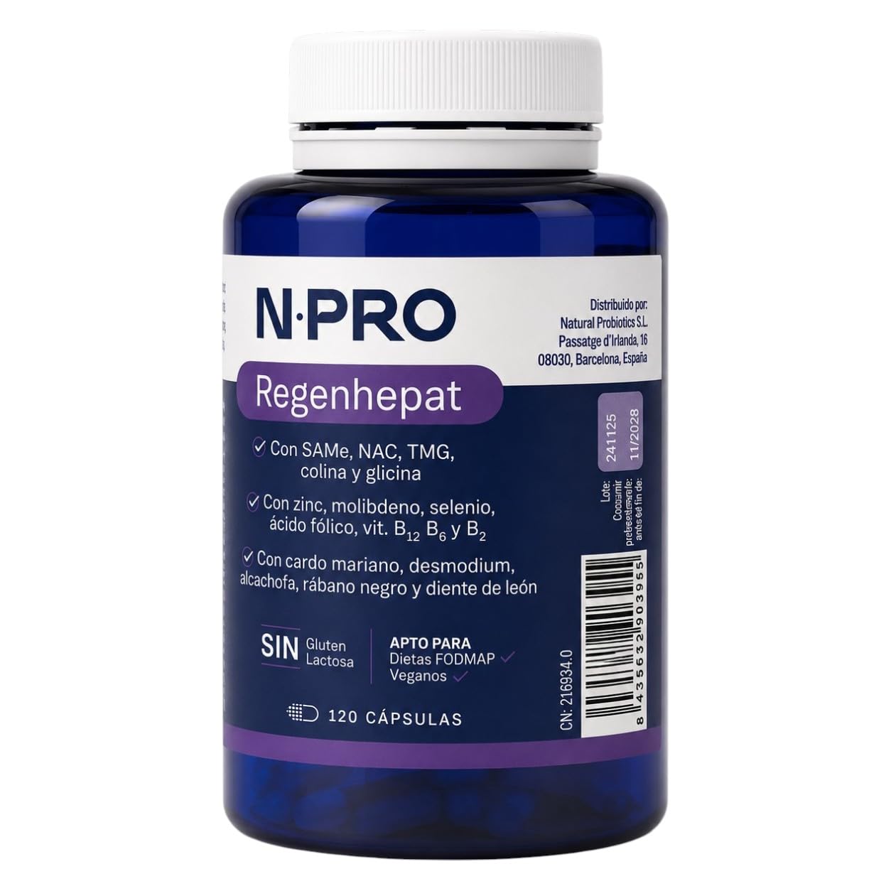 NPro SALUD INTESTINAL Regenhepat 120 Cápsulas
