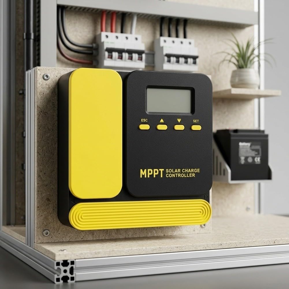 MPPT Regolatore di carica solare 10A-20A per 12V/24V per sistemi di | Rilevamento automatico della tensione con display LCD, doppia modalità PWM/MPPT per camper, barca, fuori rete domestica e