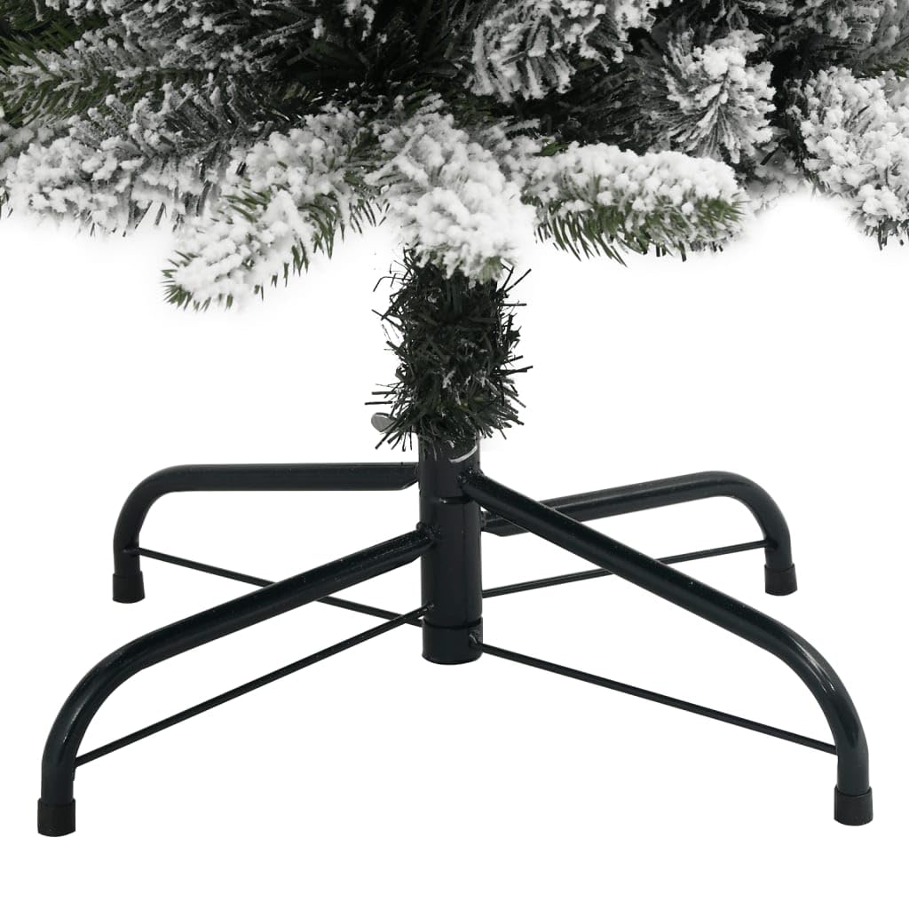 vidaXL Sapin de Noël Artificiel Mince avec Neige floquée 210 cm PVC/PE