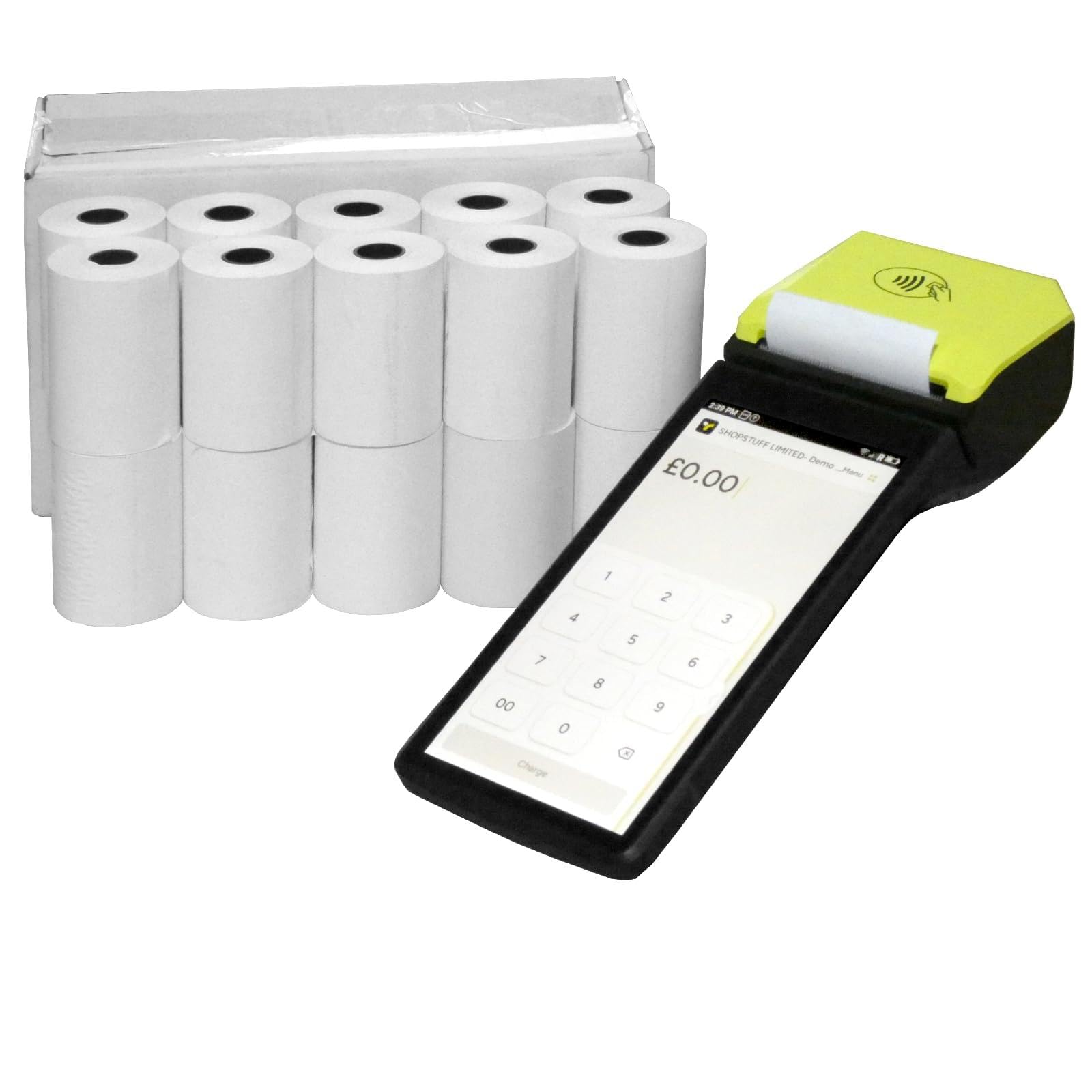 20 Rolls of 57x38 mm Thermal Paper Till Rolls, Cash Register Receipt for PDQ POS EPOS EFTPOS, Credit Card Machine, Teya, Verifone, Barclays, Streamline, Ingenico iCT200, iCT 220, iCT250, iCT 250 (1)