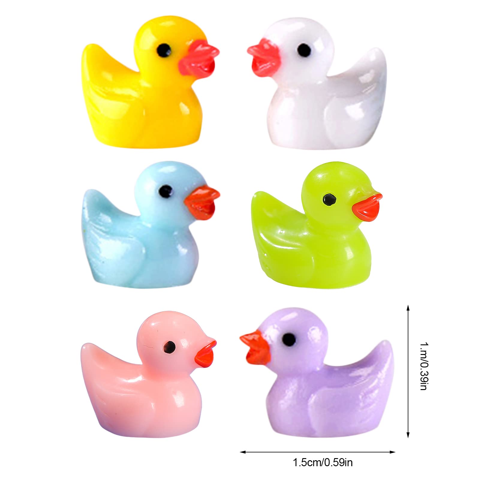 120 Mini-Enten Aus Kunstharz – Süße Kleine Enten-Figuren Für Feengarten, Puppenhaus, Aquarium & DIY-Schleim
