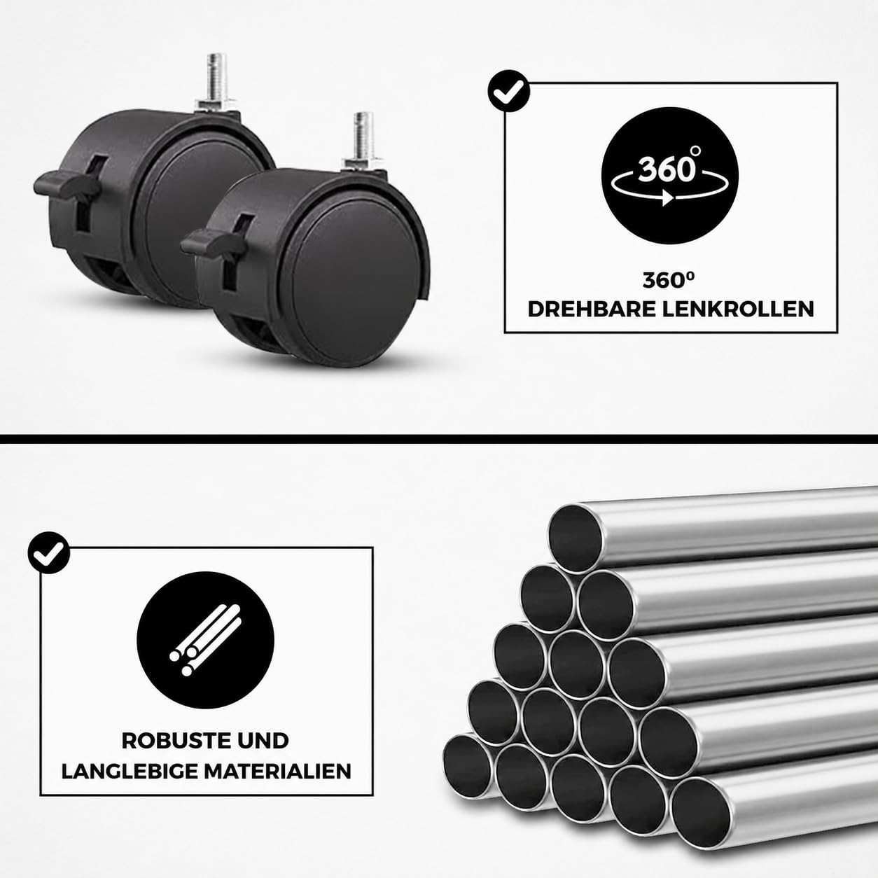 Vonia XL Doppel-Turm-Wäscheständer – 3-Stöckiger, Klappbarer Wäscheständer Für Drinnen Mit Rollen | 150 cm Ausziehbarer Wäscheständer & Kleiderstange | Hochbelastbare Wäscheleine – Grau