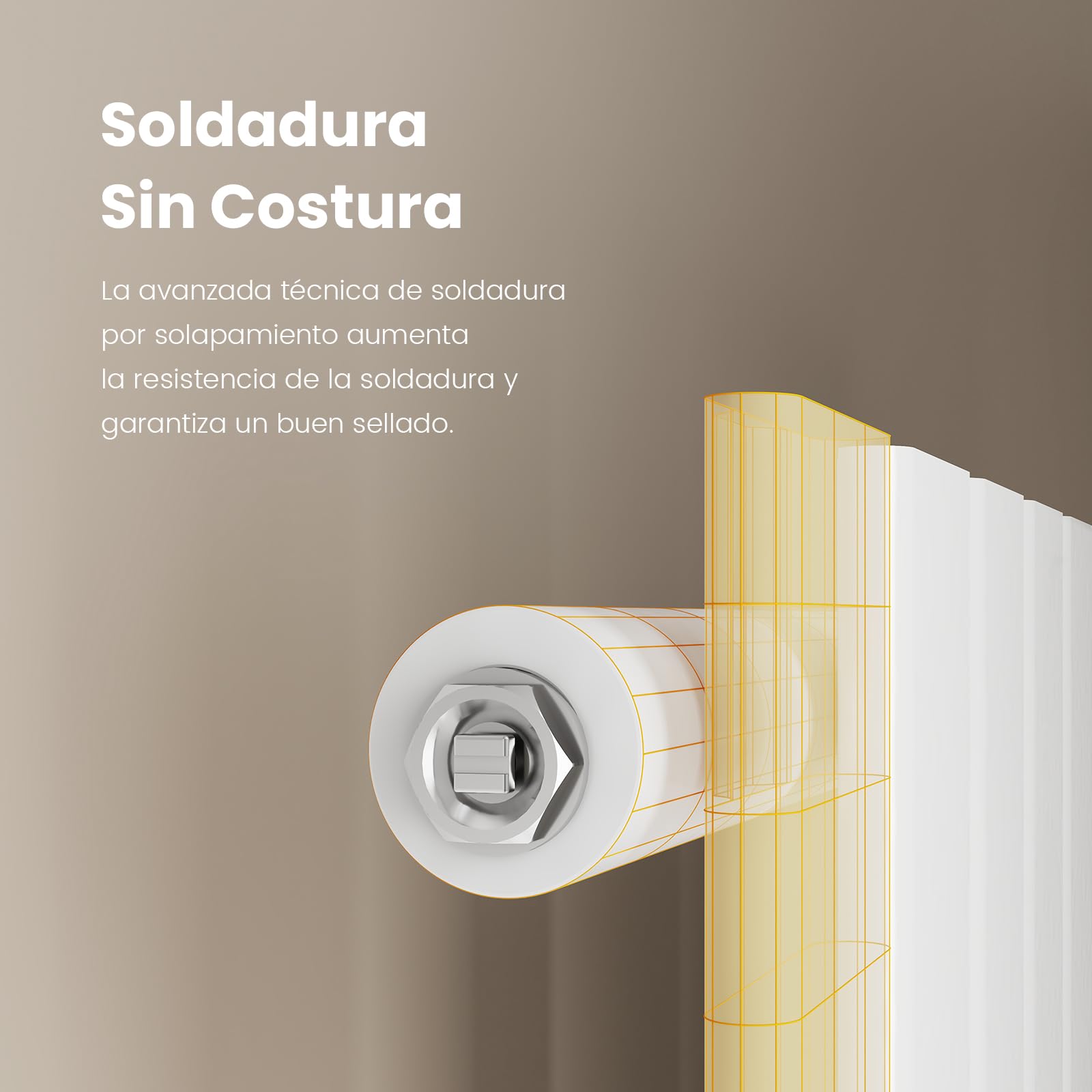 EMKE Radiador de agua caliente 60x30 cm, Radiador plano de solo capa con conexión central, Diseño montaje vertical en pared, Blanco