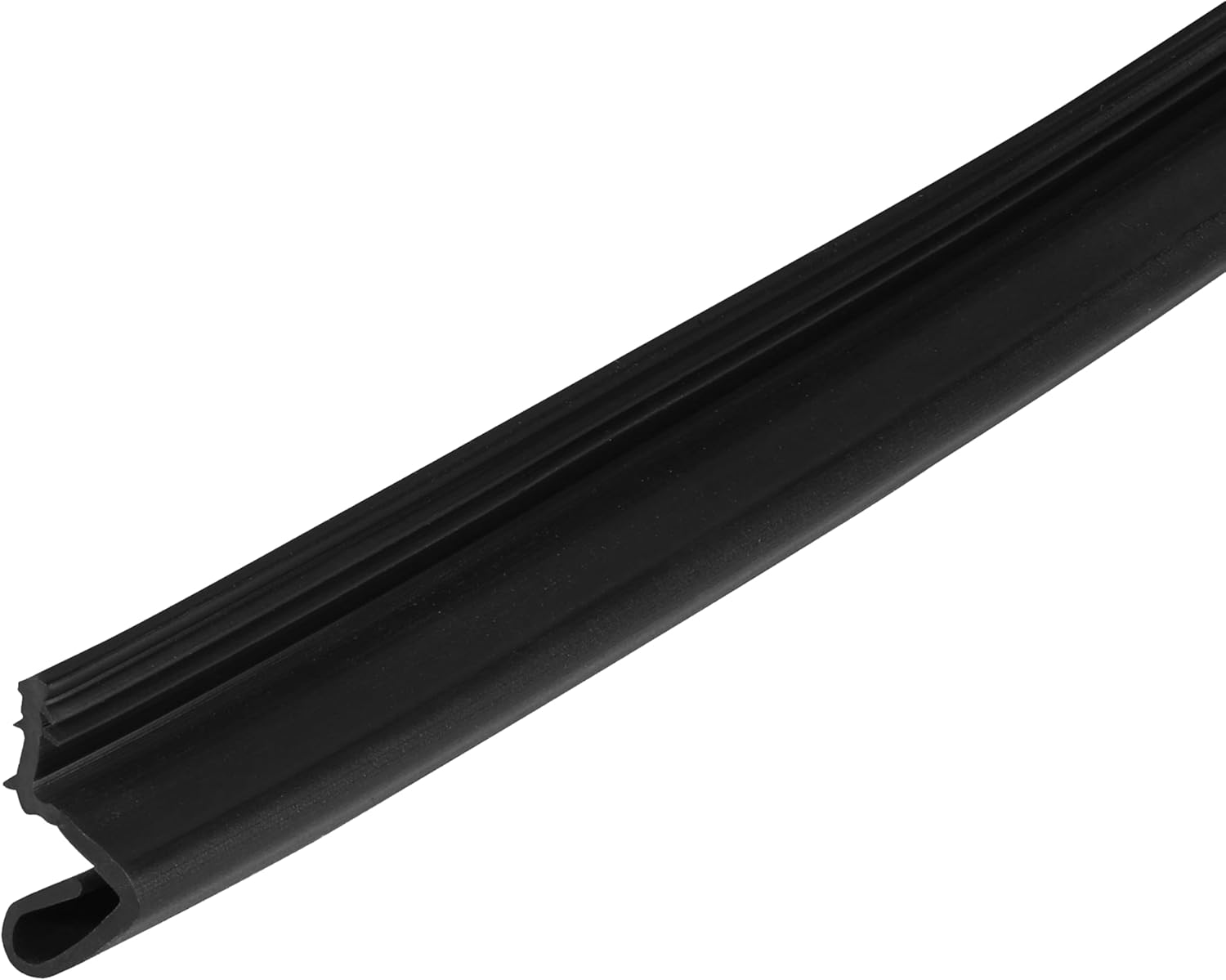 M-D Building Products 11826 81 in. Black Premium Rubber Platinum™ Top and Sides Door Seal for Doors with Kerf/Channel Black 81 in.