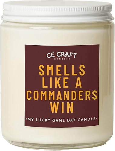 CE Craft - Vela con temática de fútbol, regalo para papá, regalo para hijo, regalo de Washington DC, vela temática de DC, regalo para él (azúcar de
