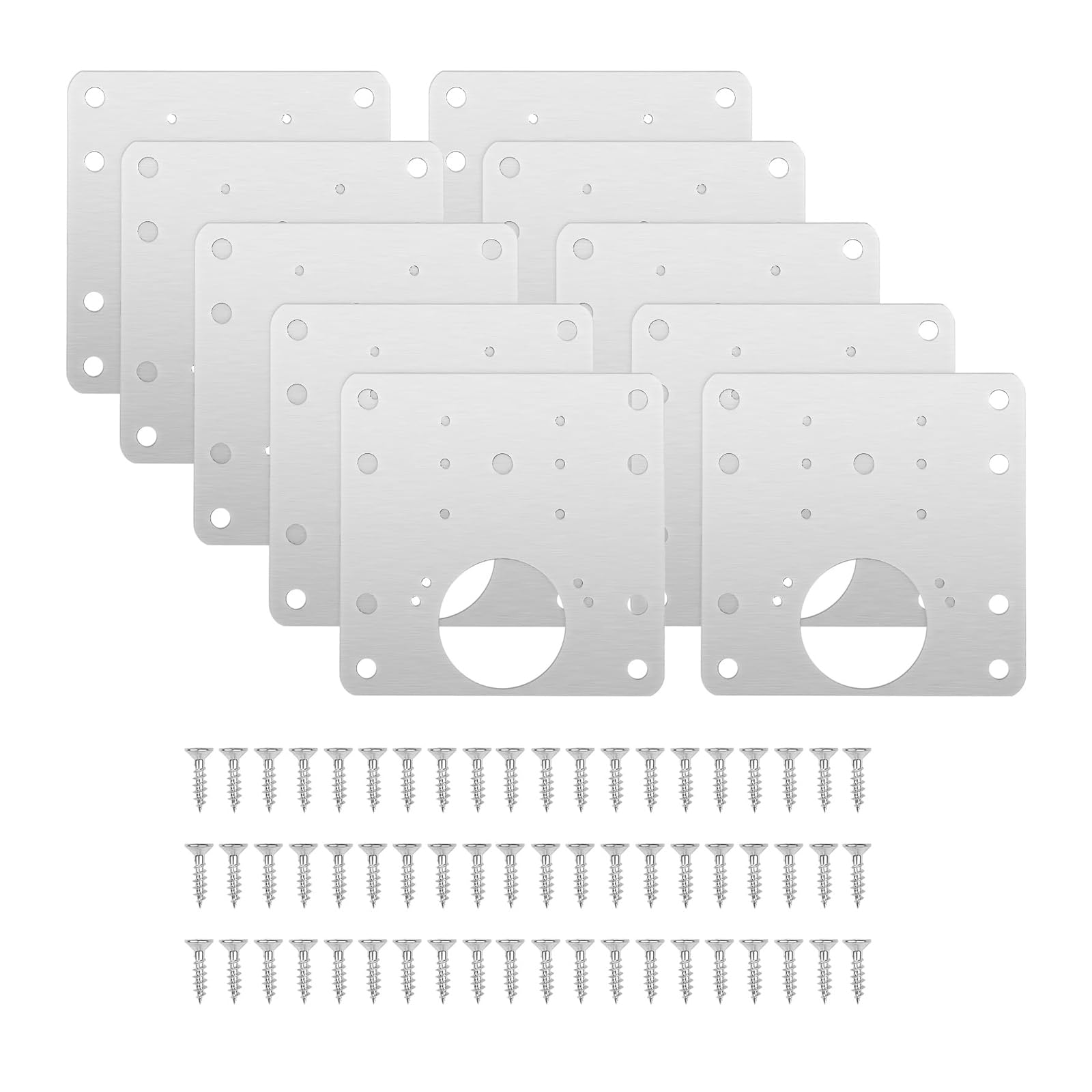 Shirene Hinge Repair Plates,10 Pcs Cabinet Hinges Repair Plate Kitchen Door Hinge Repairs Plate Stainless Steel Hinges Repairs Plates Kit Cupboard Door For Kitchen Wood Furniture