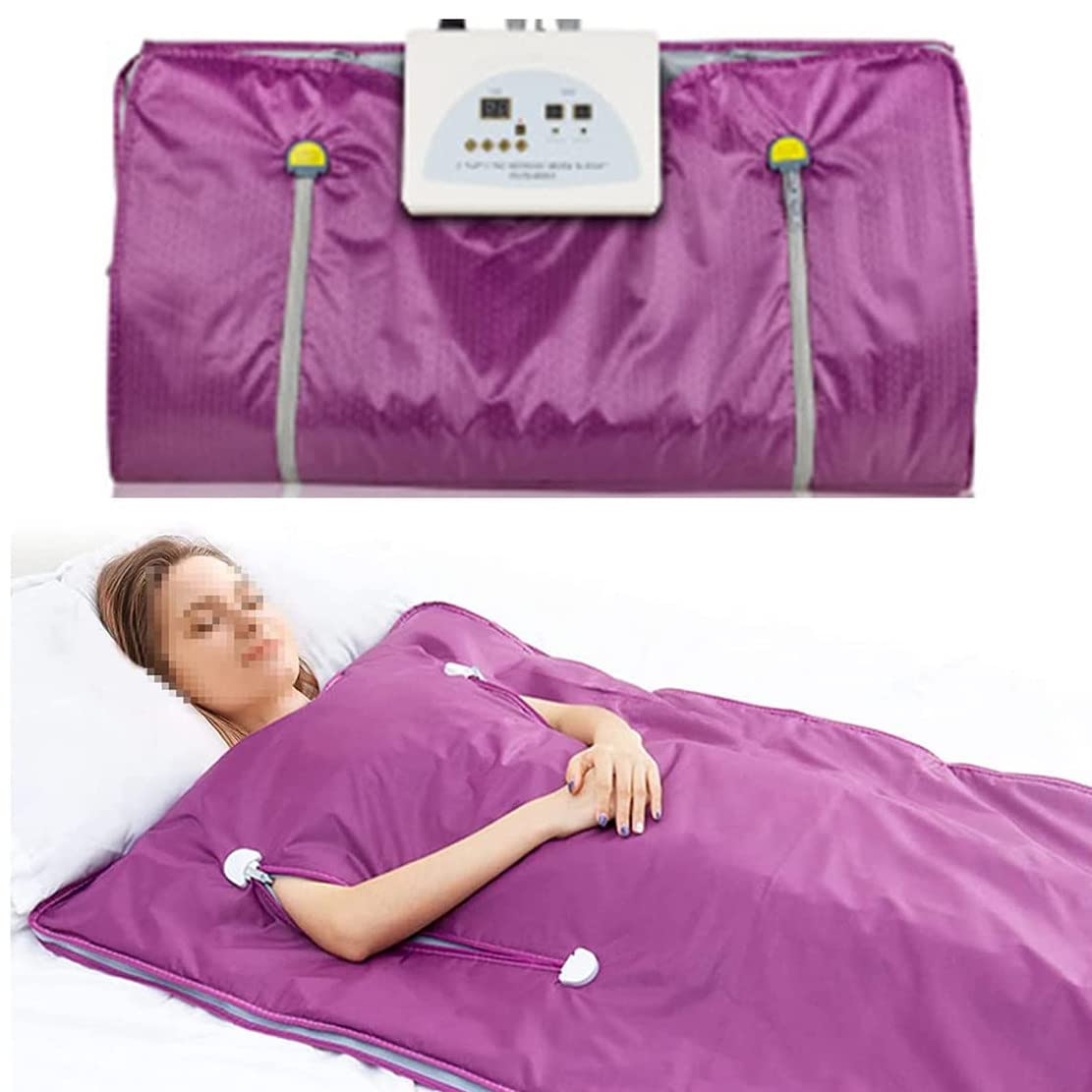 Manta de sauna infrarroja digital, manta adelgazante con cremallera para el hogar, spa y salón de belleza