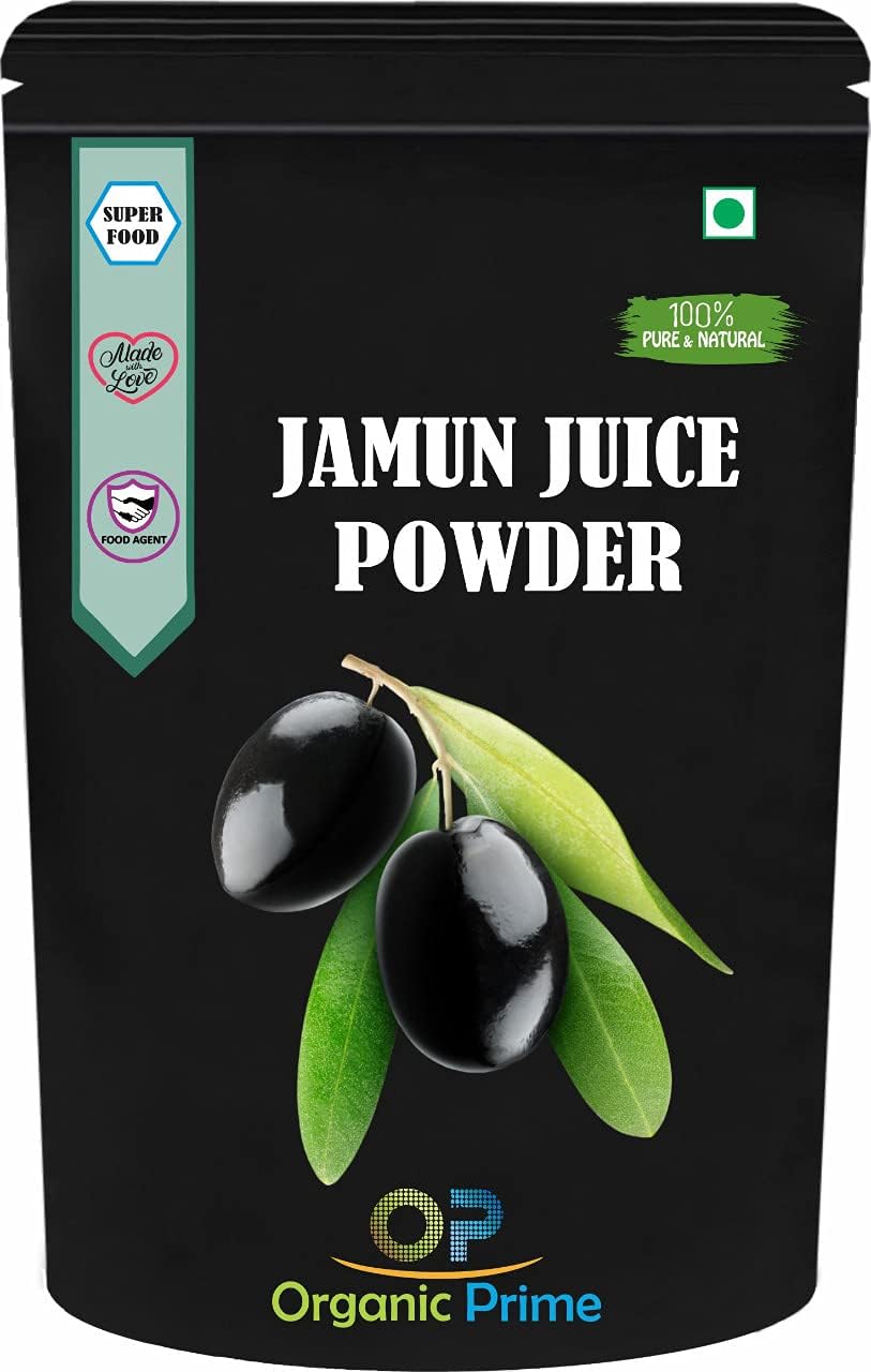 Jamun Fruit Juice powder | Dry, No Added Sugars and Preservatives - 100 GM By Organic Prime