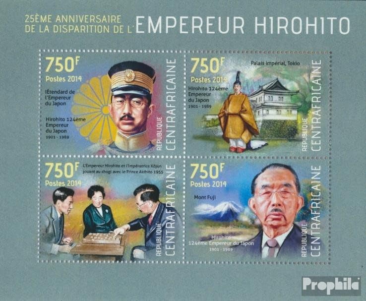 Afrique Centrale République 4540-4543 Feuille Miniature (complète. édition) Neuf avec Gomme Originale ** MNH 2014 Empereur hirohito (Timbres pour Les collectionneurs Afrique Centrale République 4540-4543 Feuille Miniature (complète. édition) Neuf avec Gomme Originale ** MNH 2014 Empereur hirohito (Timbres pour Les collectionneurs