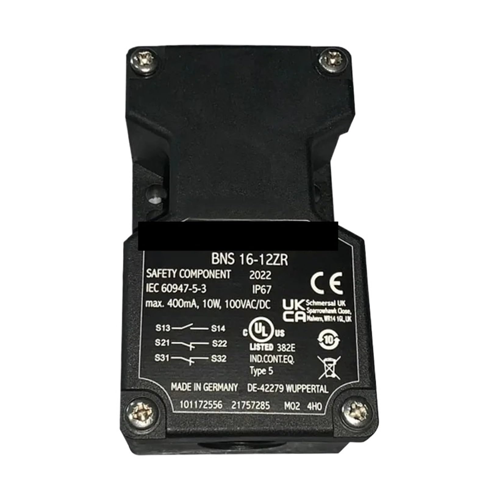 Interrupteur sans contact BNS16-12ZLR étanche IP67 pour milieux industriels sales