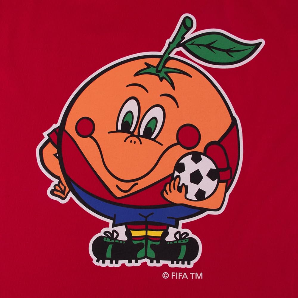 Copa - Camiseta - Hombre - Mascota Mundo España 1982 - Manga Corta - Rojo - 100% algodón - Talla XS