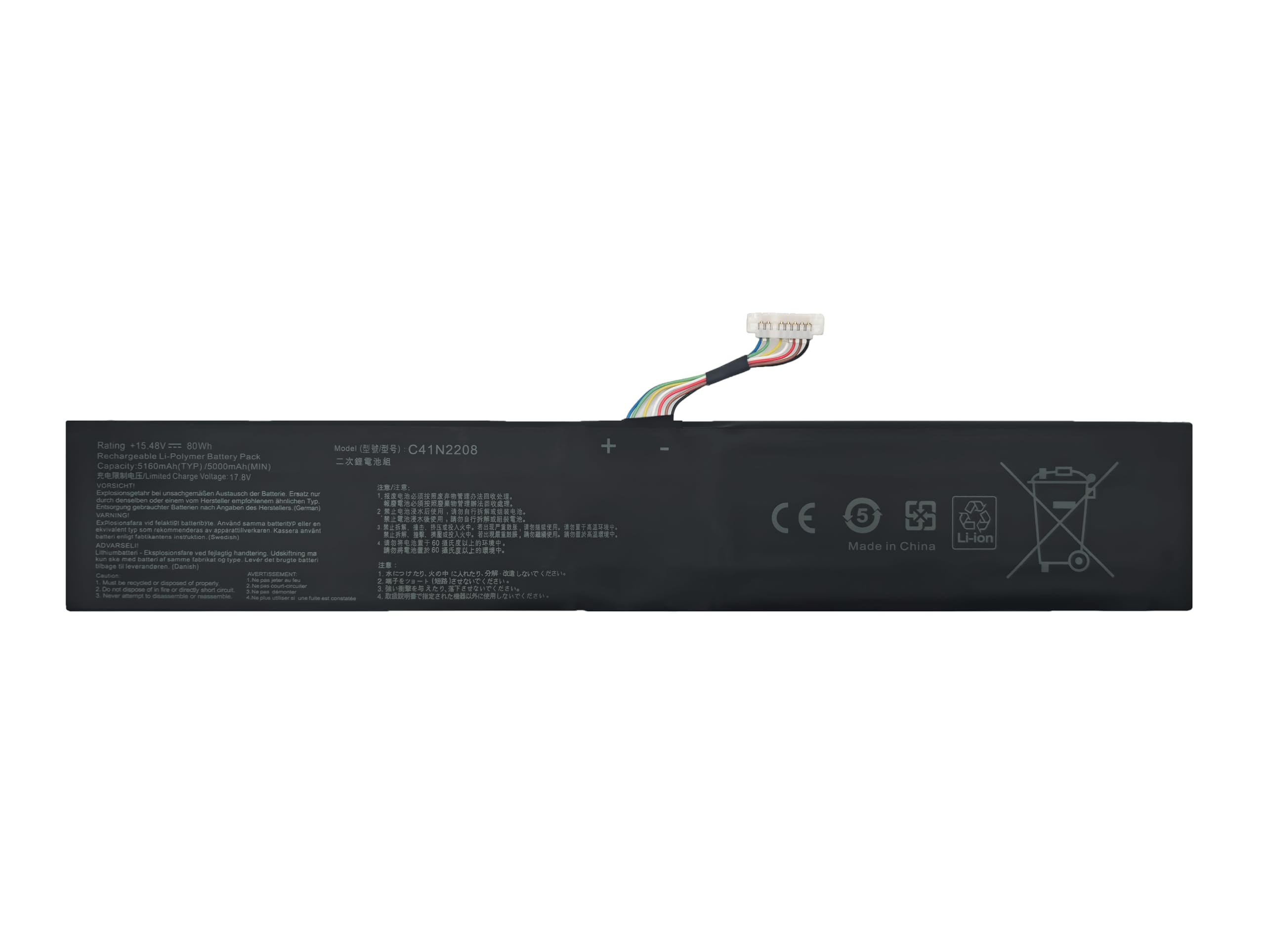 Batteria GDDGFVKV 74Wh C41N2208 Per ASUS ROG Ally – Sostituzione 15.48V Per Console Portatile PC71L, RC71L, 0B200-04350000 - 2