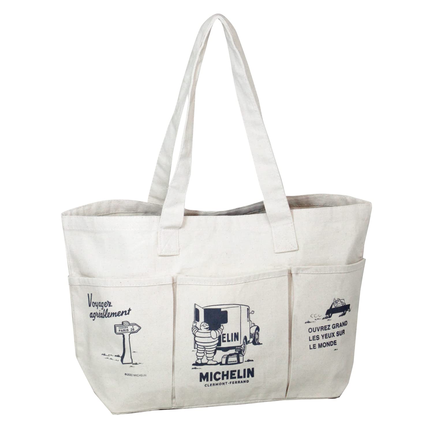ねいまーる Amazon.co.jp: Michelin 6-Pocket Tote Bag, Off-White, white (off
