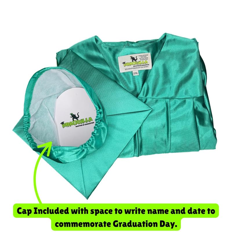 Image of Gradzilla Graduation Cap and Gown Set - Shiny Finish for High School and College, Durable Robes for Commencement Ceremonies