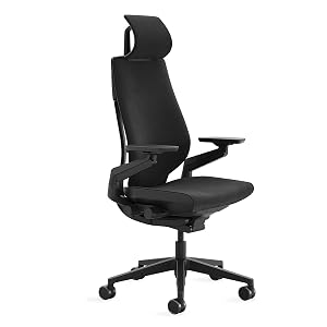 Steelcase Gesture Office Chair with Head Rest - Ergonomic Work Chair with Wheels for Carpet - Comfortable Office