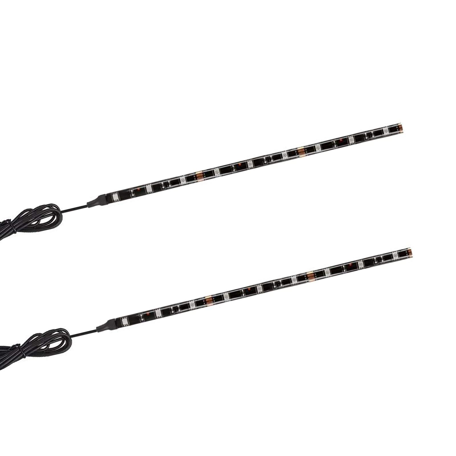 2pc 12inch 9LED Multi-Color Flexible Strip Accent Lights 5050 SMD Flex RGB for Motorcycle,ATV,Car,