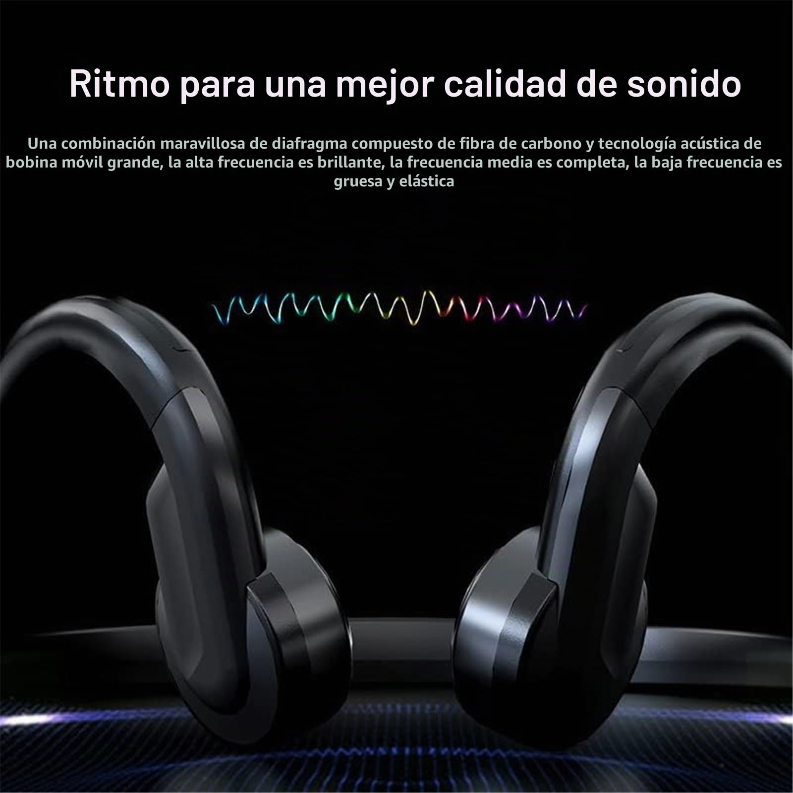 Auriculares de conducción ósea IP8, resistente al sudor, micrófono integrado, reducción del ruido, adecuados para correr y deportes