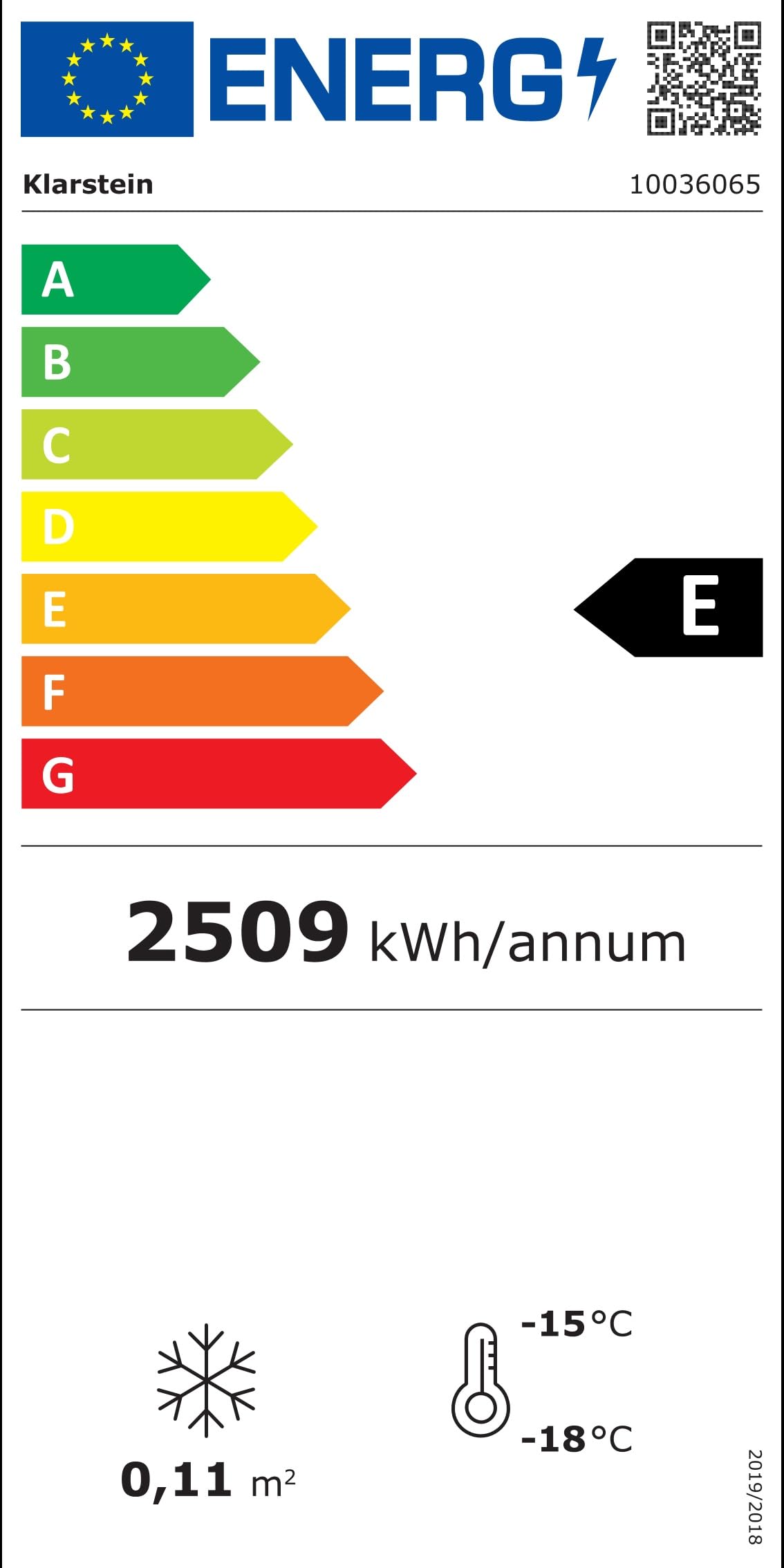 KLARSTEIN IceAge - Congélateur avec façade vitrée, thermostat à 5 niveaux, 0 à -20°C, pieds réglables en hauteur, boîtier en acier, CEE E, 2 clayettes, 36 litres
