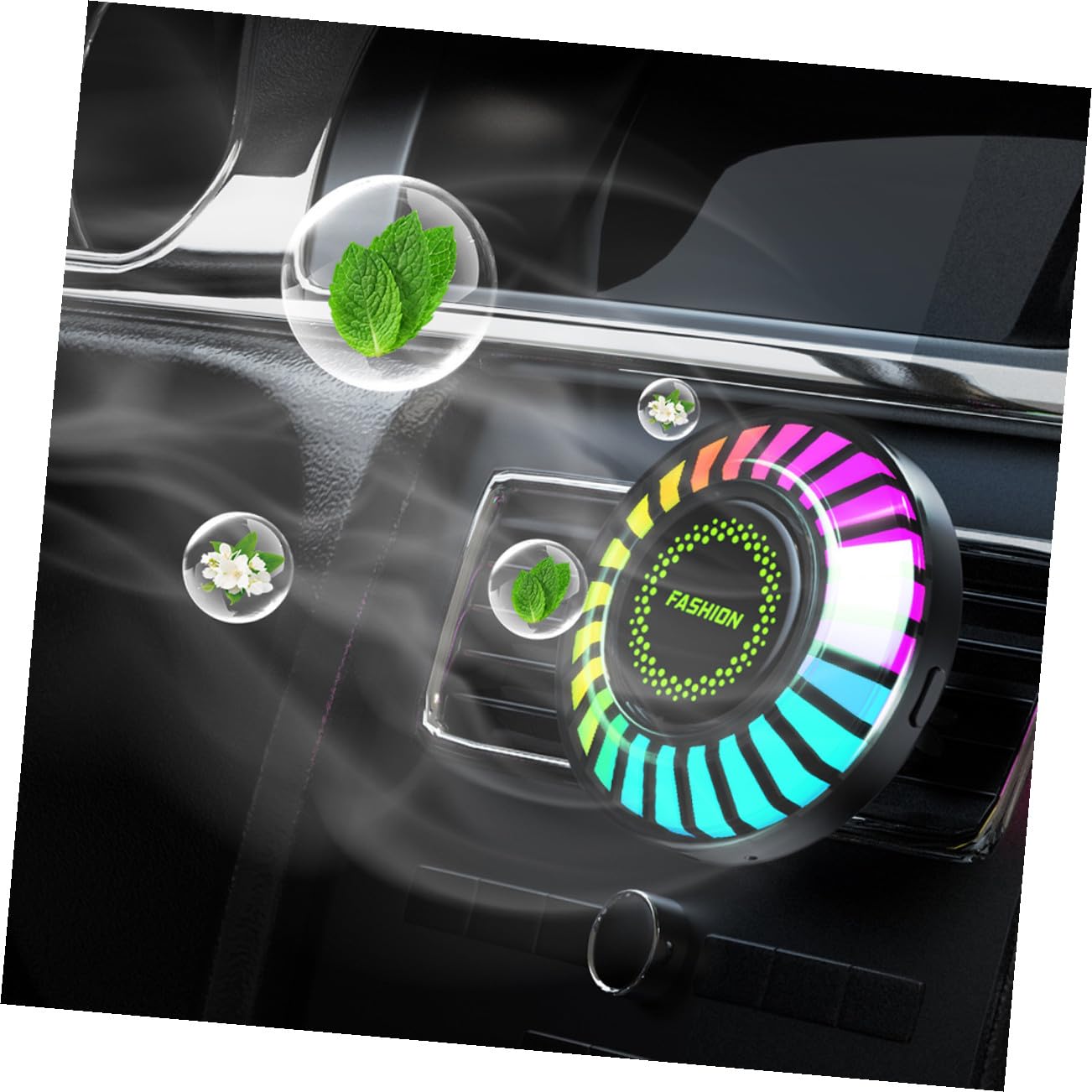 Alipis 4 Pezzi Diffusore Fragranza per Auto con Luce Atmosferica LED Rgb Clip per Modi Illuminazione Accessorio Pratico per Auto e per Amici e Famiglia