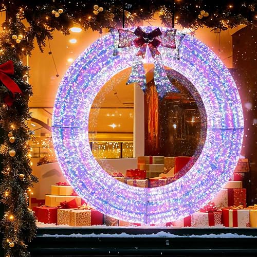 Yescom 60" Pre Lit 3D Halo 4600LED Christmas Wreath 110V