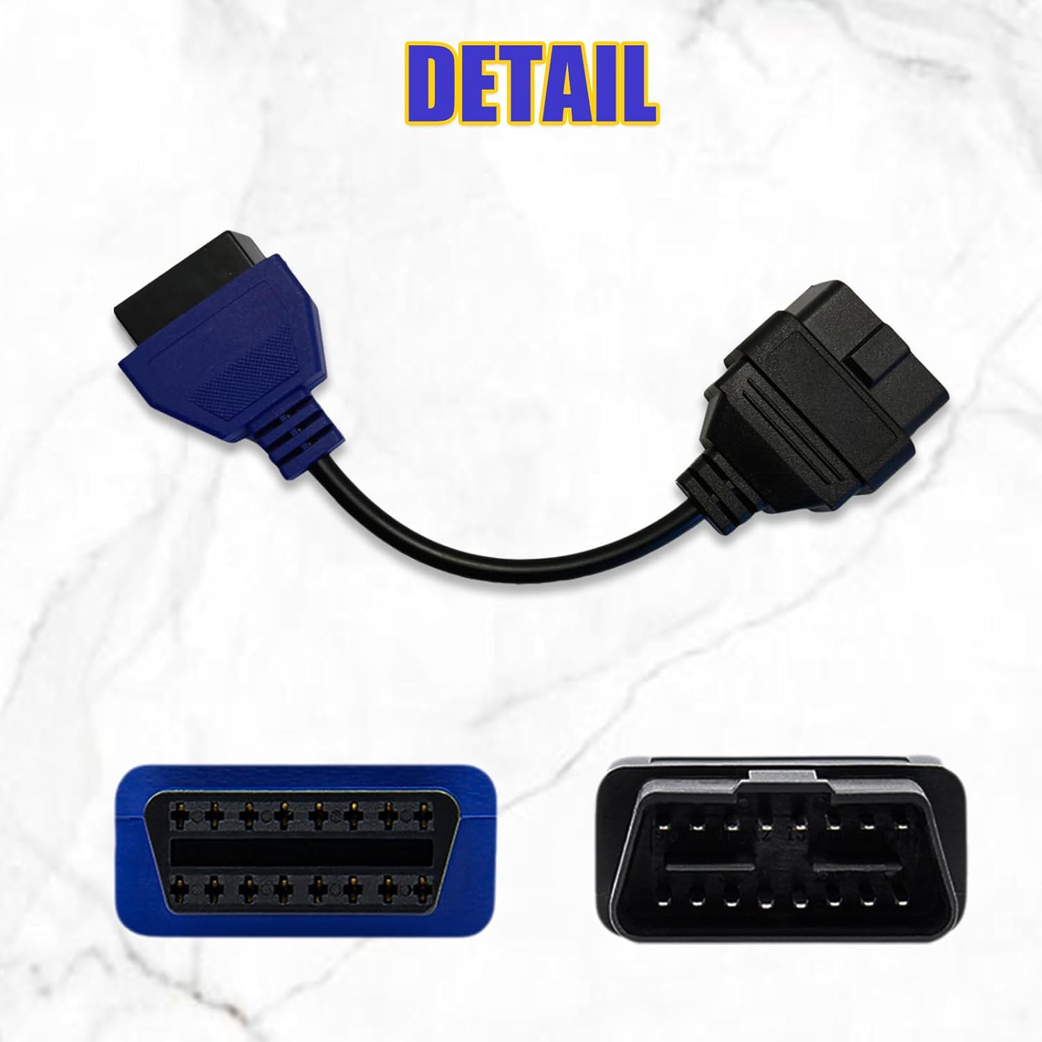 OBD2 Cable Set for FiatECUscan,Compatible with OBDii Diagnostic Scanner Replacement Fiat/Jeep/Chrysler/Dodge/Lancia ECU Connector Tools,MultiECUScan Adapter Work with ELM327 v1.4/KKL Code Reader
