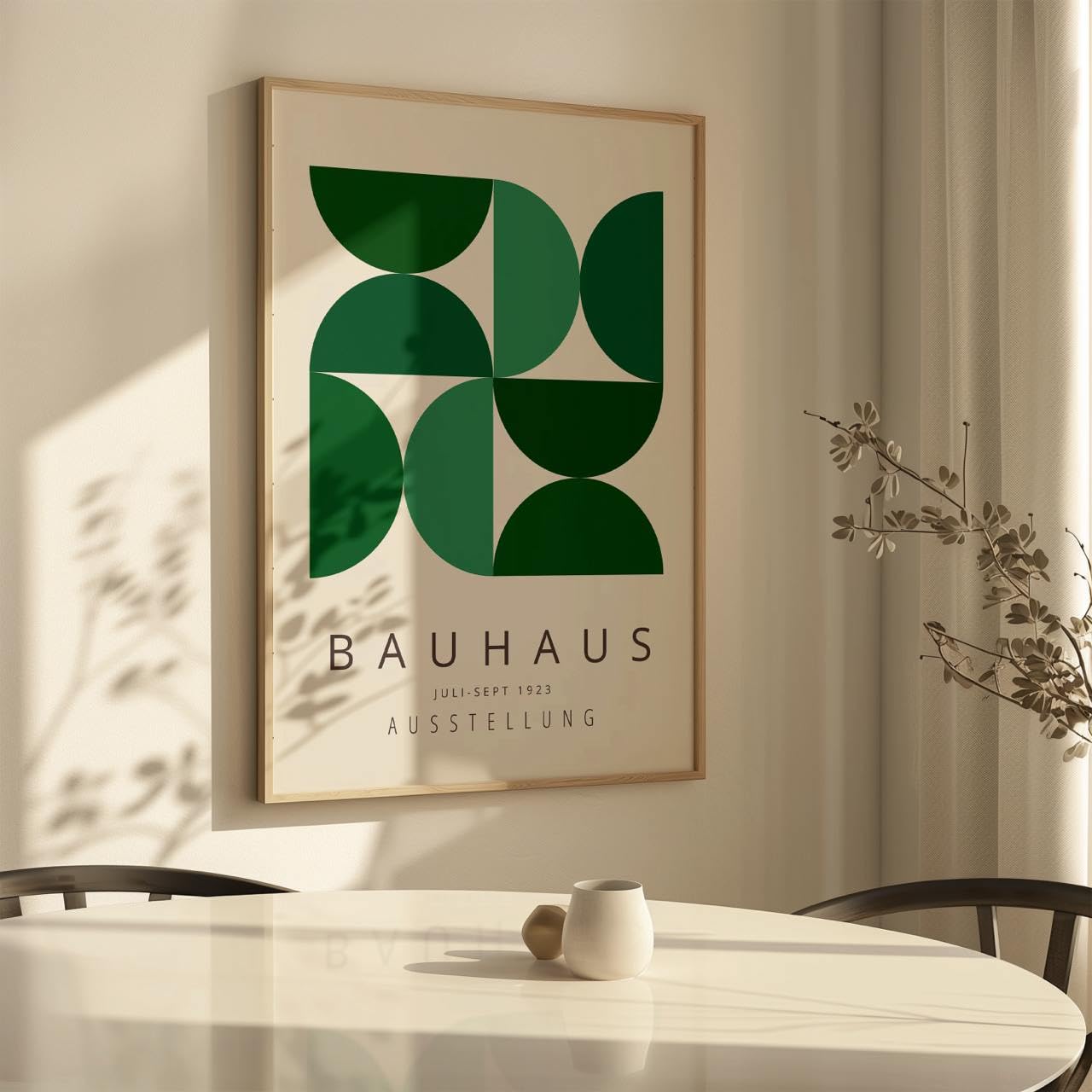 ARTINSPIRIO Impression d'art Bauhaus - Vert - Sans cadre - 50 x 70 cm