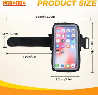 Phone Holder for Running, Wristbands and Forearm Phone Holder Compatible with iPhone 16/15/14/13/12/11 Plus Pro Max,for Ridding Jogging Running, Mobile Phone Armband Wrist Strap Bags Up to 6.9