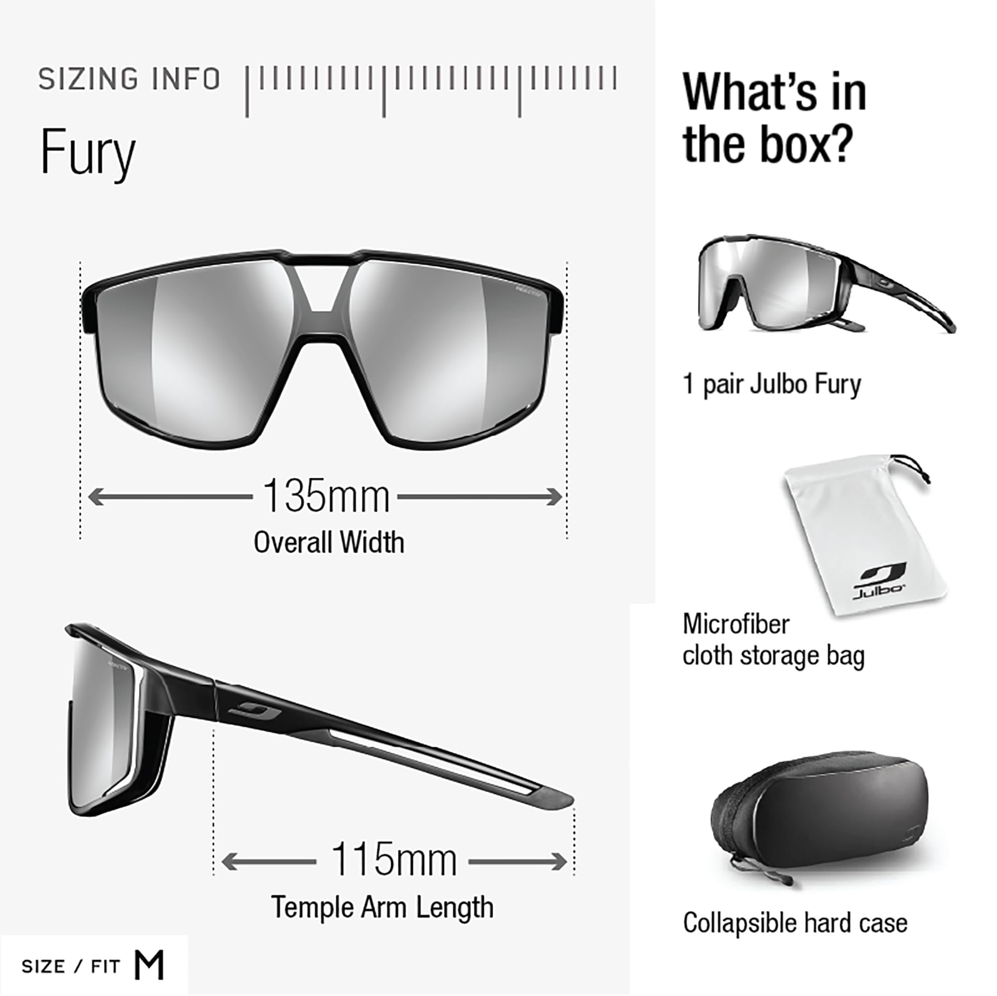 Julbo Okulary przeciwsłoneczne Fury uniseks, zielony, M
