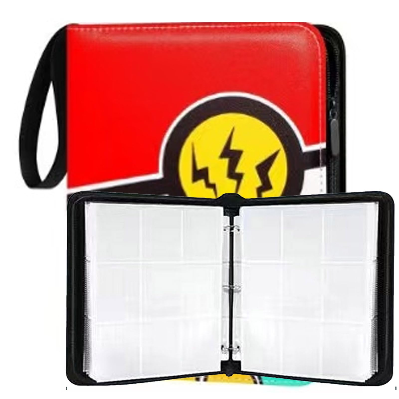 Trading Card Binder, Card Binder Storage 9 Pocket, 900 Pockets Card Holder Binder, Detachable Card Folders for Trading Cards, Trading Card Albums Collection Binder for Kids Adult Gifts (Red)