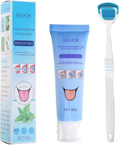 Ankexin Gel limpiador de lengua de silicona para raspador de lengua, cepillo de limpieza de grado alimenticio, cuidado bucal para mantener el