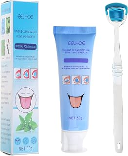 Ankexin Gel de limpeza de língua, silicone, escova raspadora de língua, limpeza de grau alimentício, higiene bucal para manter o hálito fresco e sorbose de menta