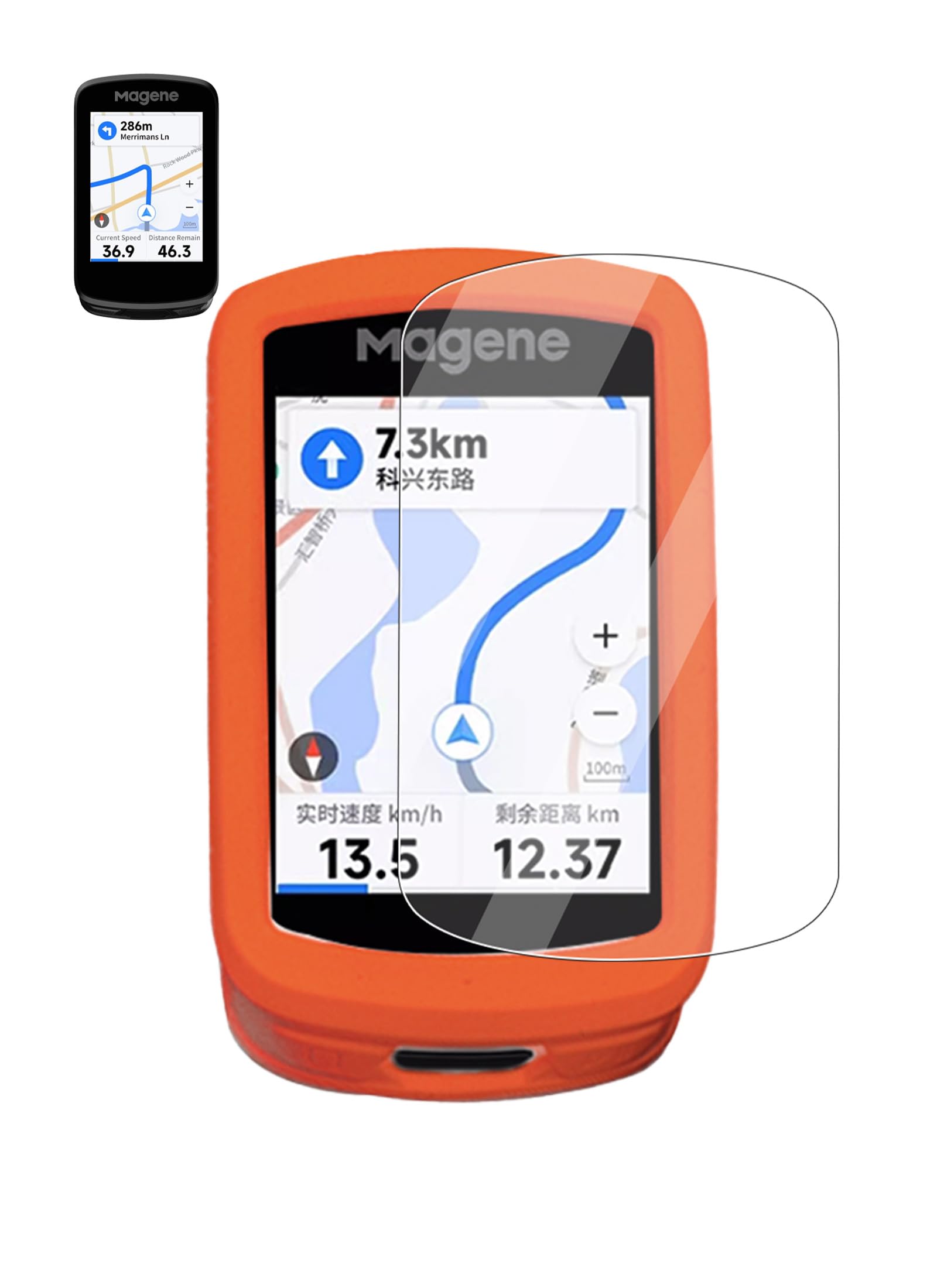 Magene C606　保護フィルム・ケース付き Amazon.com: Case for Magene C606 Cycling Computer, Sillence
