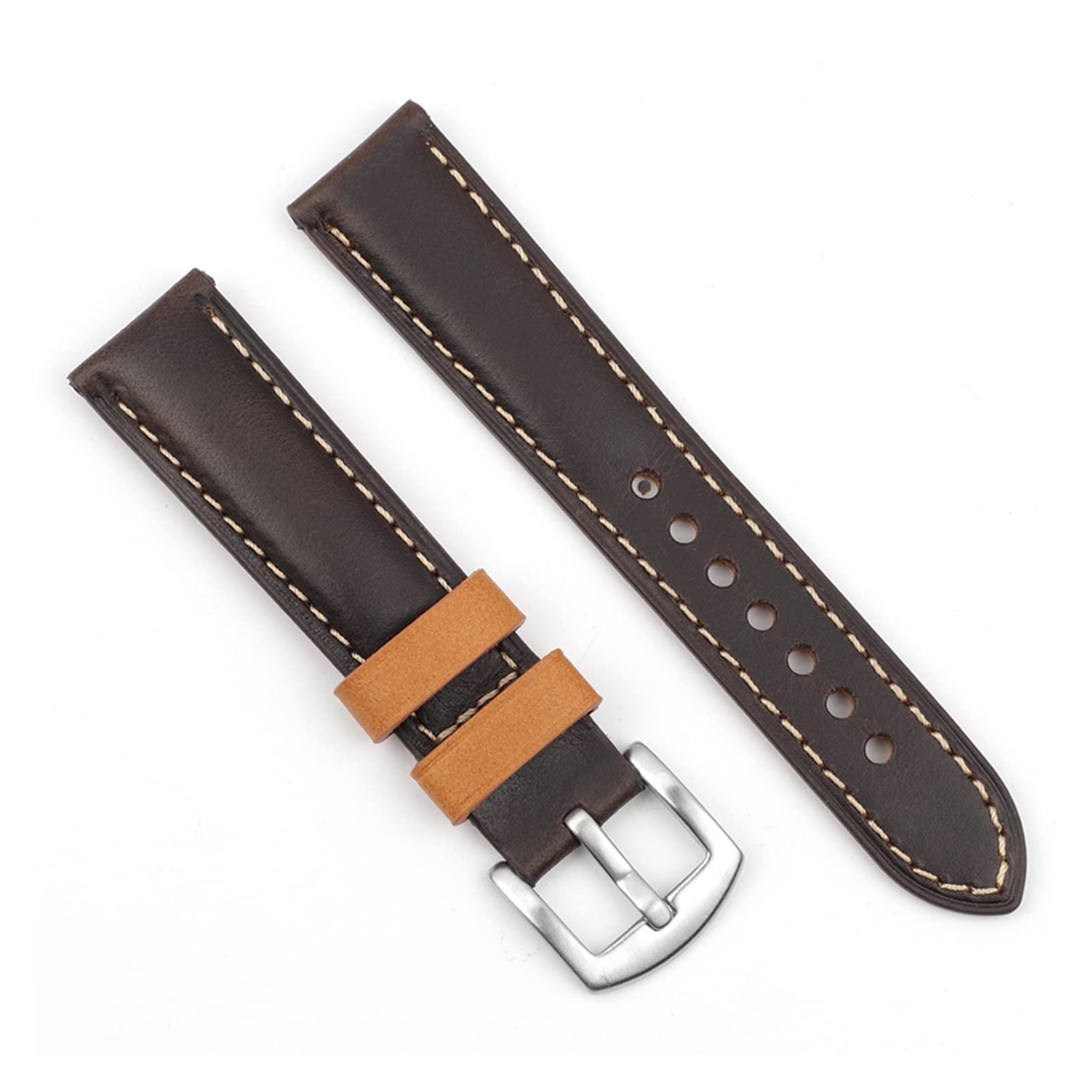 Leder-Uhrenarmband, 18 mm, 20 mm, 22 mm, 24 mm, Vintage-Uhrenarmband, Ersatz für Jede Uhr