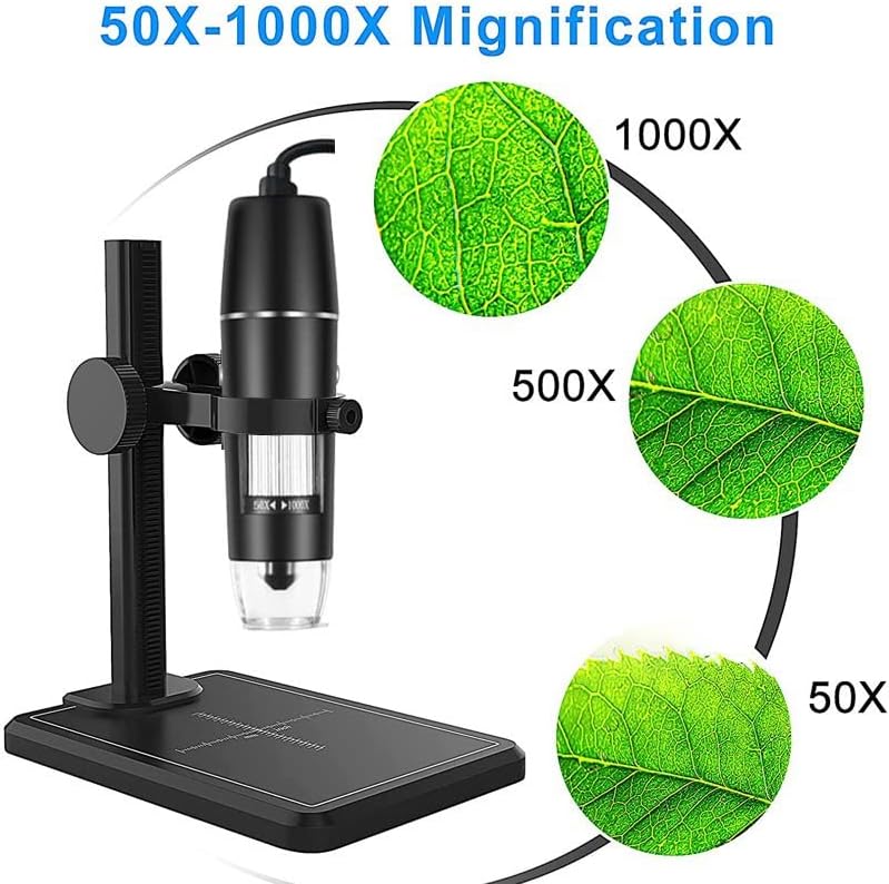 顕微鏡アクセサリーキット 1600x usbデジタル顕微鏡8 leDS電子顕微鏡ズームカメラ拡大器 顕微鏡スライド(B,1600X)